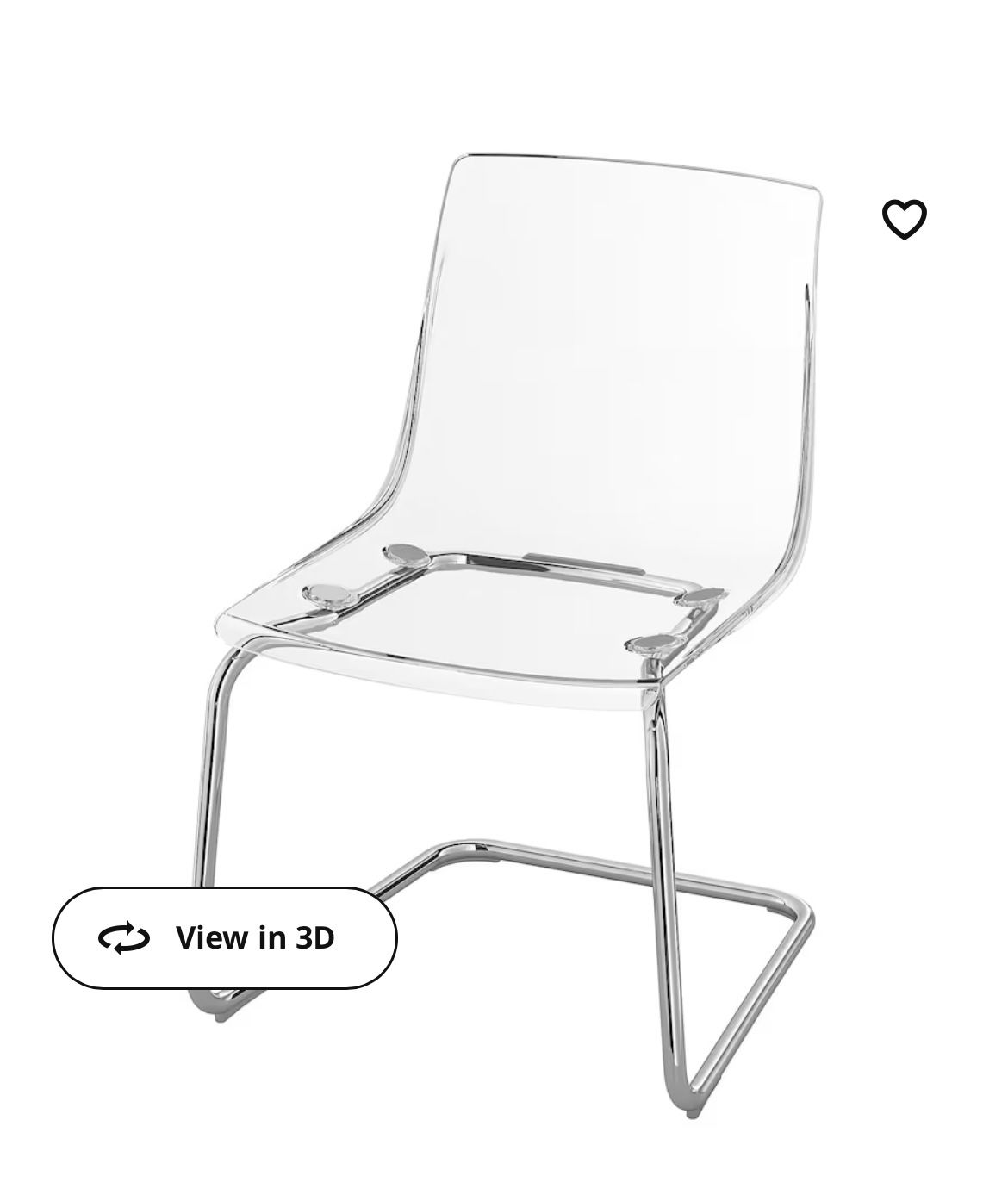 IKEA Tobias Clear Lucite Chair