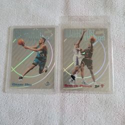 1997 Stadium Club Refractor Grant Hill & Scottie Pippen 2 Card Lot