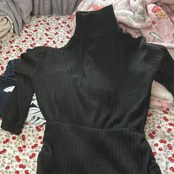 Turtleneck dress black