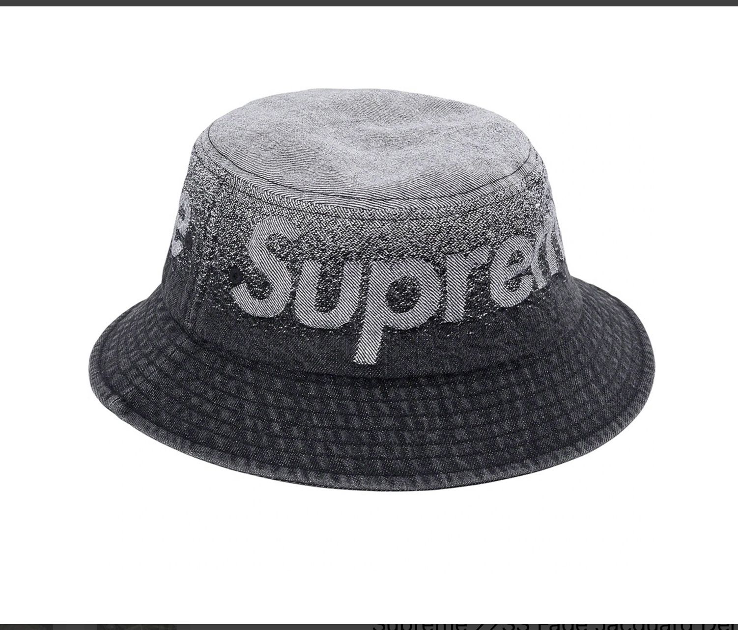 Supreme Fade Jacquard Denim Crusher Bucket Hat for Sale in La