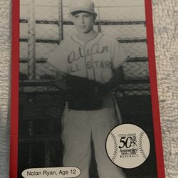 NOLAN RYAN 1989 LITTLE LEAGUE 50th ANNIVERSARY BASEBALL CARD VINTAGE MINT