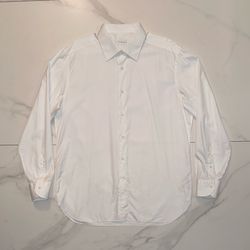 Ermenegildo Zegna White 100% Cotton Regular Fit Dress Shirt Large