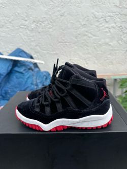 Size 12c - Jordan Bred Velet Black red Toddler Sneakers