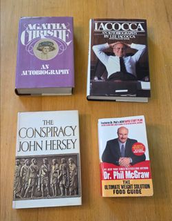 Set of 4 Books - Agatha Christie & Lee Iacocca Autobiographies, John Hersey, & Dr. Phil