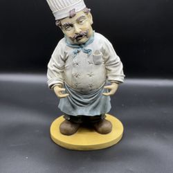 French Chef Baker Resin Statue – Kitchen/Restaurant Decor (Approx. 16”)