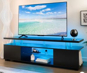 BLACK OR WHITE TV STAND W/ LED LIGHTS LIQUIDATION SALE!