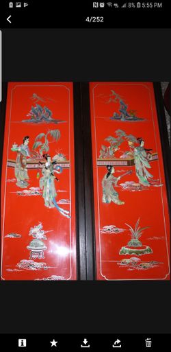 Asian vintage porcelain art hand painted geishas