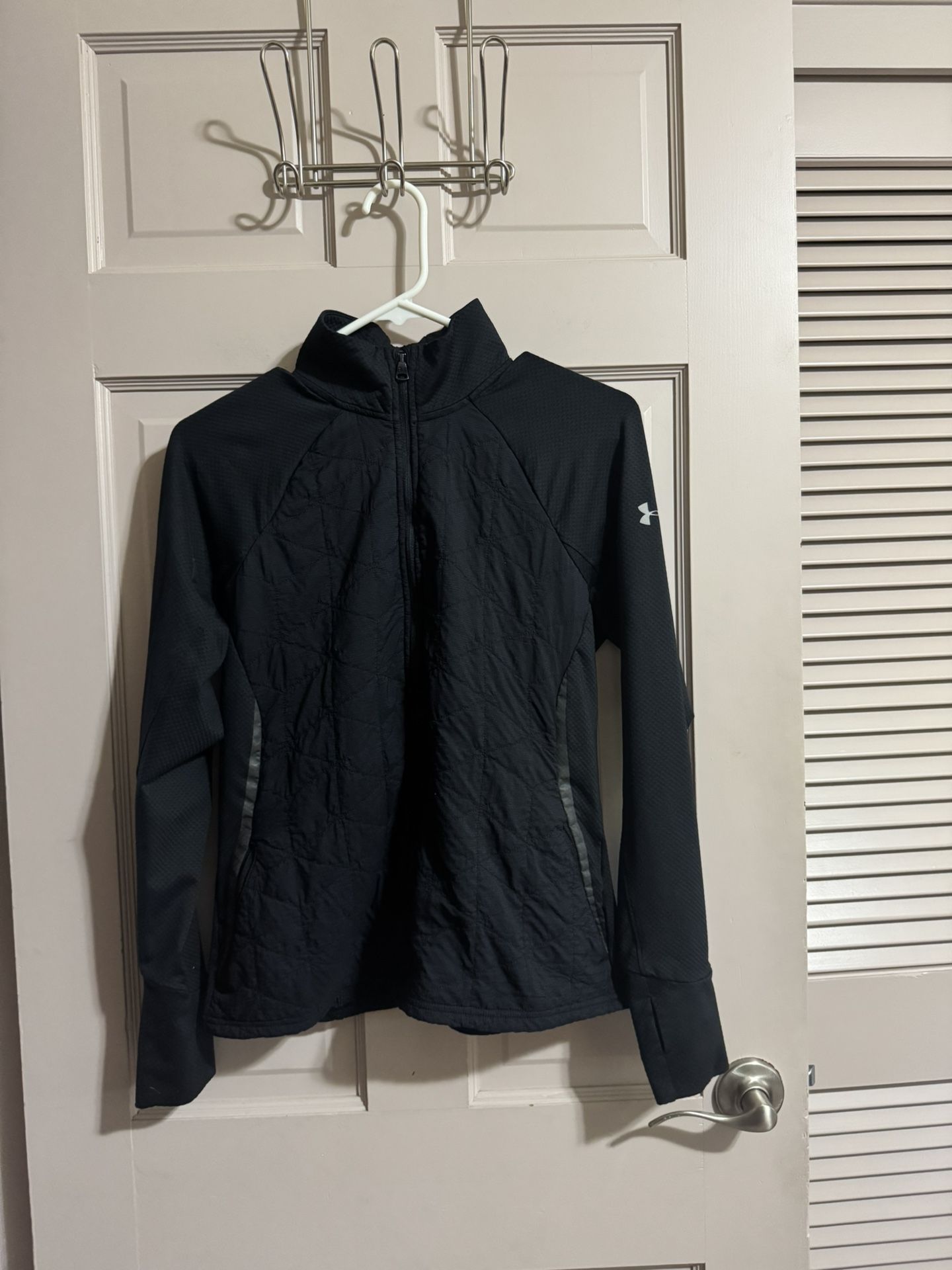 Womens Under Armour Cold Gear Running Fitted Full Zip Jacket Size Medium