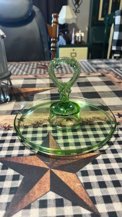 1930s uranium glass candy dish