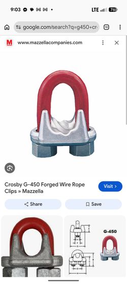 18) Crosby G-450 NEW drop-forged 3/4" wire rope clip heavy-duty rigging tensioning cable end terminations