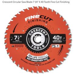 Crescent Circular Saw Blade 7 1/4'' X 40 Tooth Fine Cut Finishing