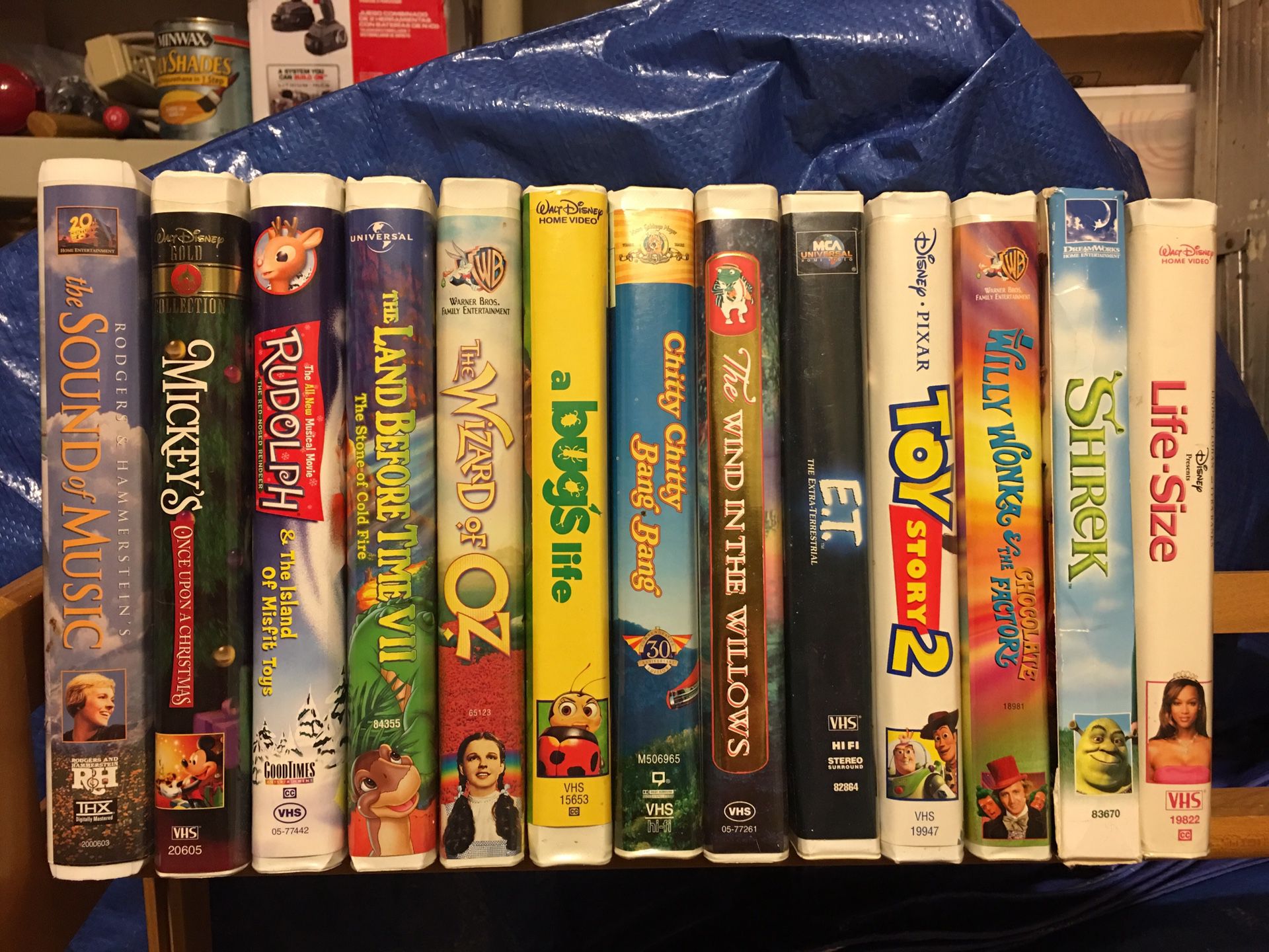 VHS movie assortment