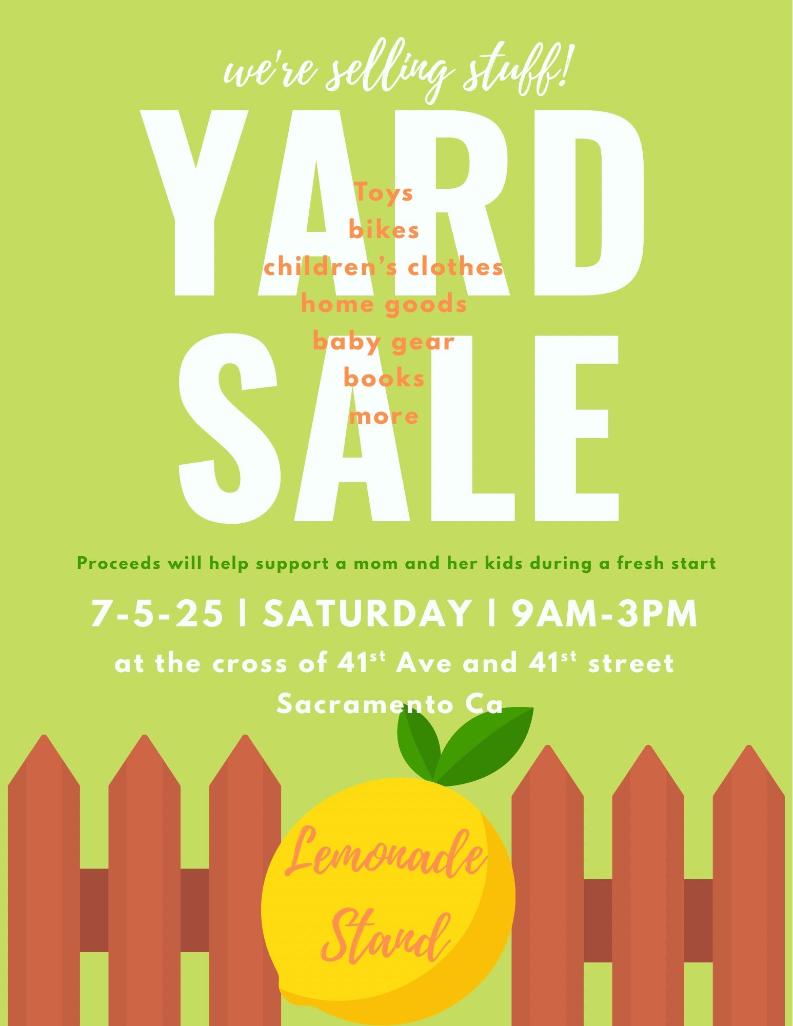 Yard Sale & Lemonade Stand