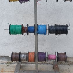 ELECTRICAL  COPPER  WIRE  10 GA  -  12 GA  - 14 GA  WHIT  ROLLING  DISPLAY 