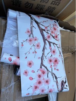 Cherry Blossom and Bird Wall Decal Set