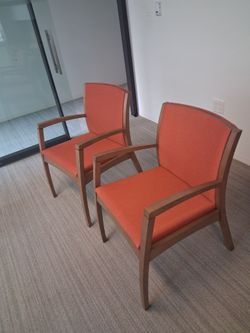 Kimball Office Orange Office Accent Chairs