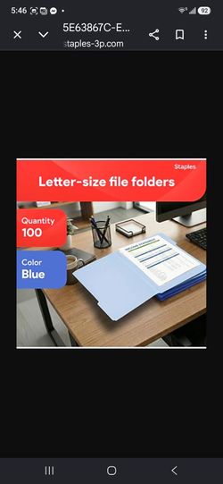Letter Size File Folder