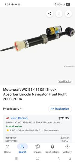 2003-2004 lincoln navigator front passenger shock absorber