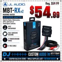 JL Audio MBT-RXv2 Marine Bluetooth Adapter for Motorcycles Boats ATVs PowerSport Vehicles 🚨 Payment Options Available 🚨 No Credit Needed 🚨