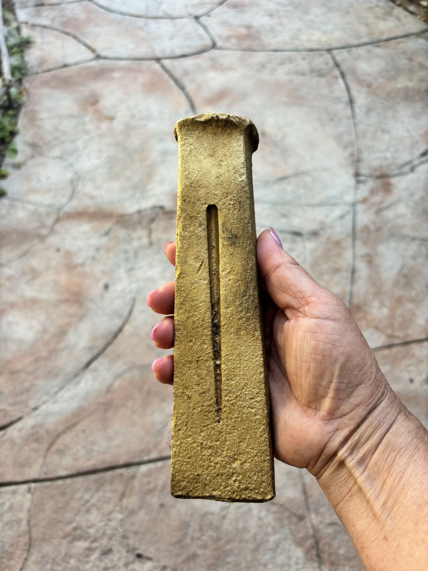 4lb railroad spike sprayed gold