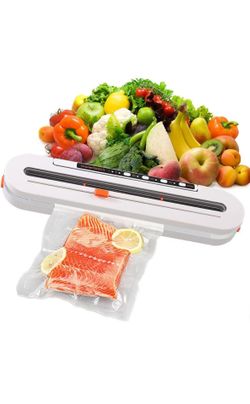 Food Vacuum Sealer Machine, Vacuum Sealer with Dry/Moist/Vac Modes, Automatic Food Sealer with 60 KPA Powerful Suction, Compact Design with 10 Vacuum 