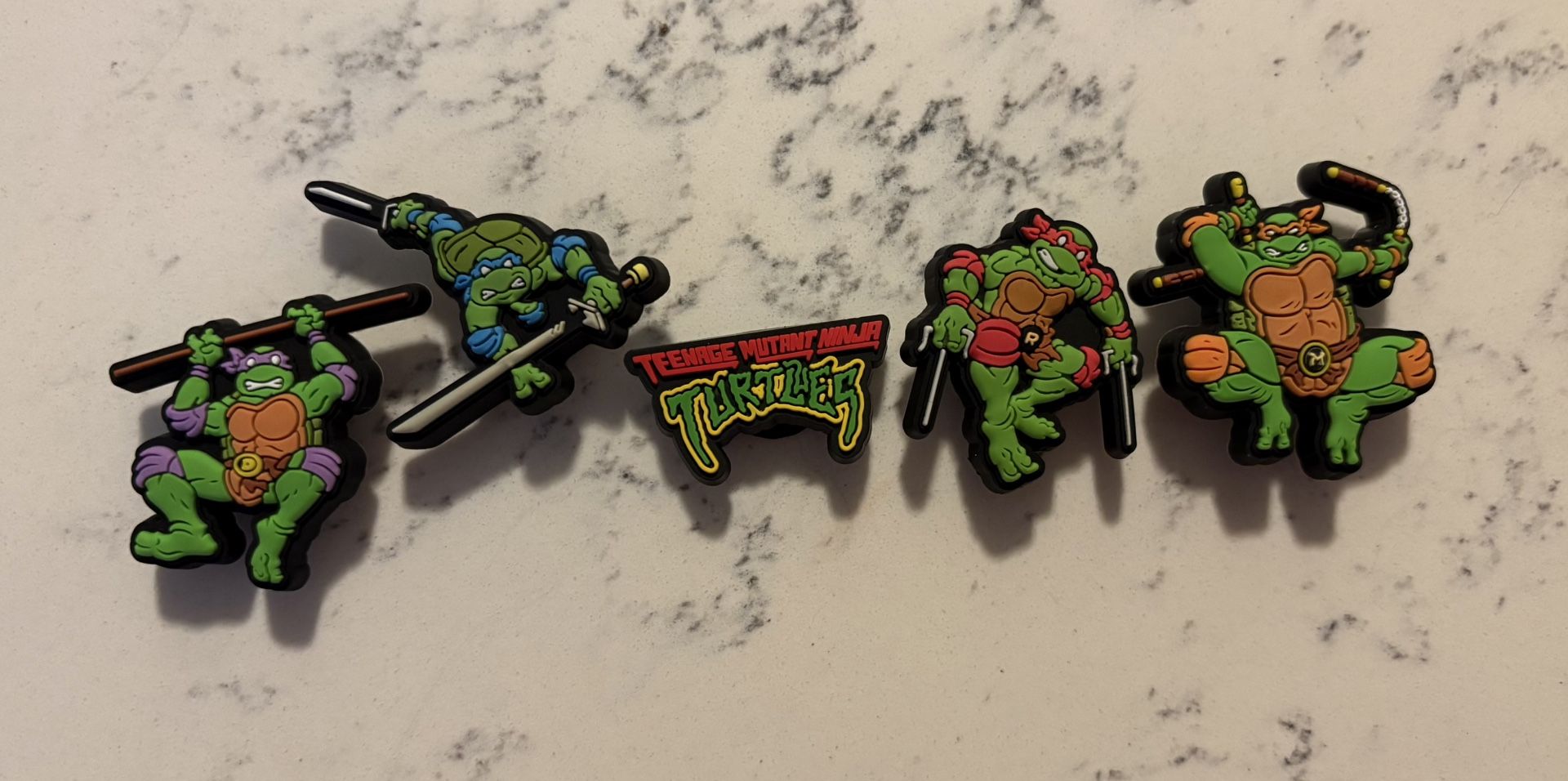 Teenage Mutant Ninja Turtles Crocs Shoe Charms Lot Of 5