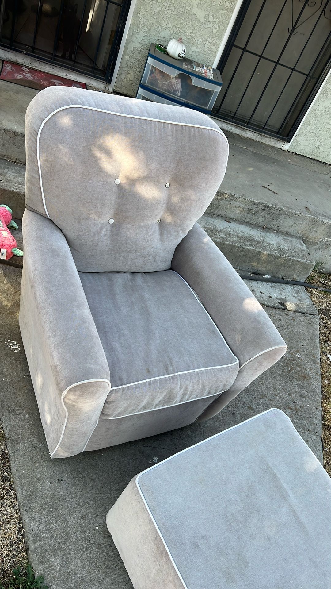 Nursery Chair And Foot Stool