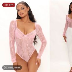 Fashion Nova Lace Bodysuit Size XL