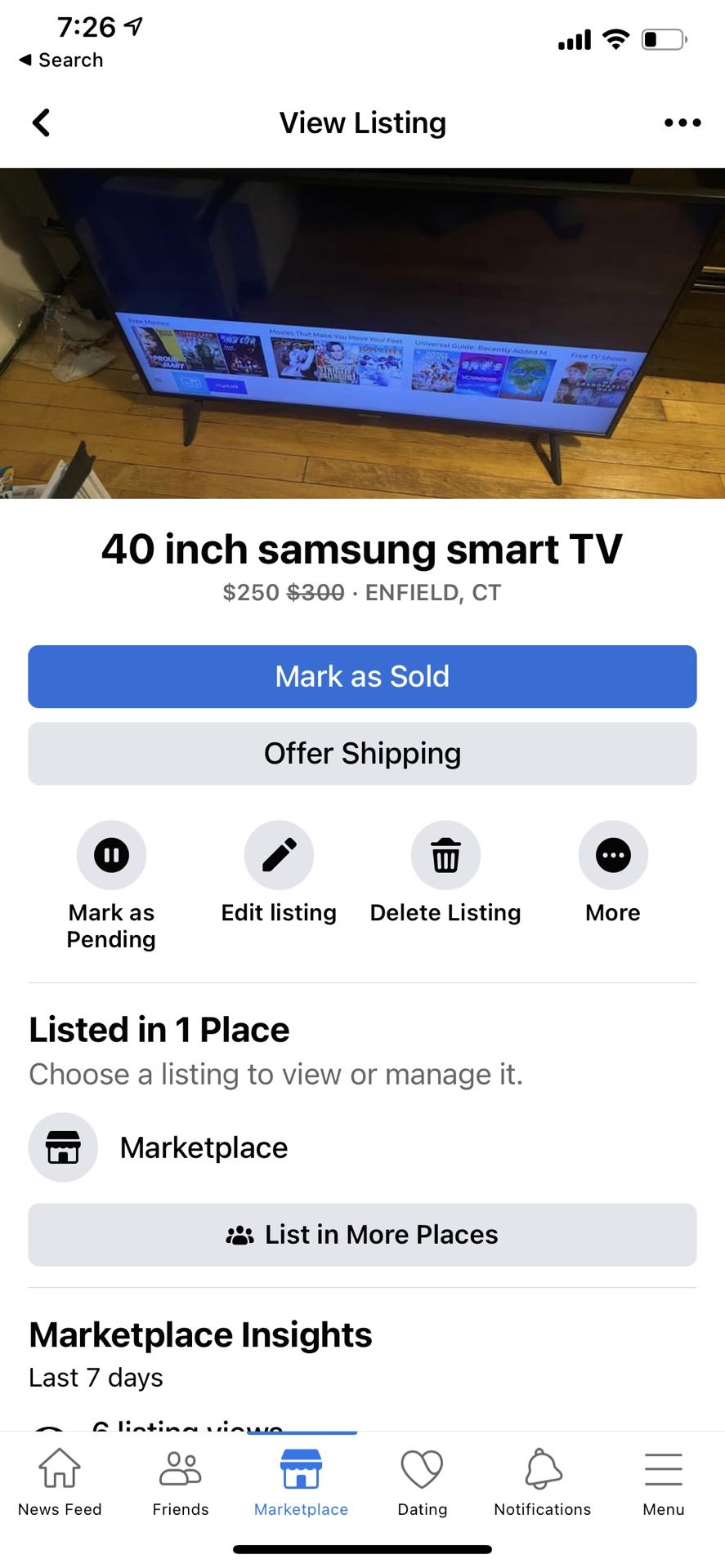 40 Inch Samsung TV