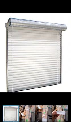 Roll-Up Glossy White Garage Door