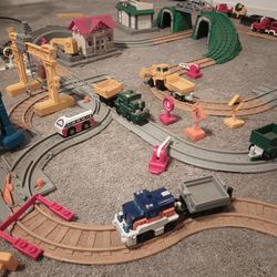 Fisher Price Fire, Construction, and Train Set 