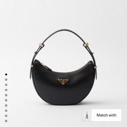Prada Arqué small leather shoulder bag (Real)