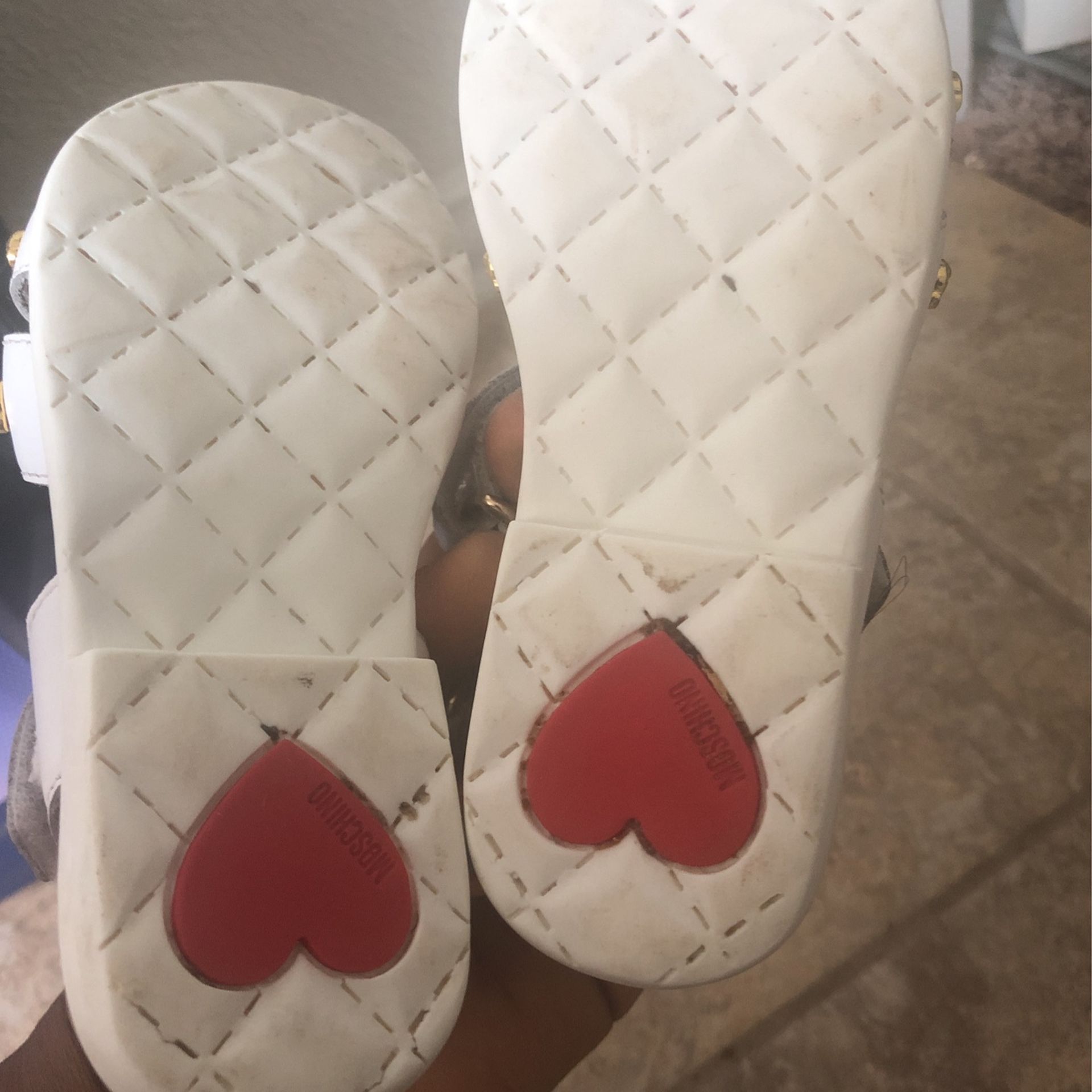 Toddler Sandal White And Gold Size 26