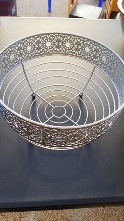 Silver fruit bowl