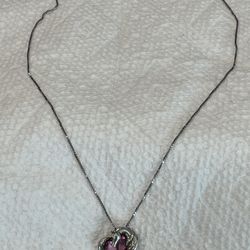 ITALY 925 Sterling Silver Horse Heart Necklace