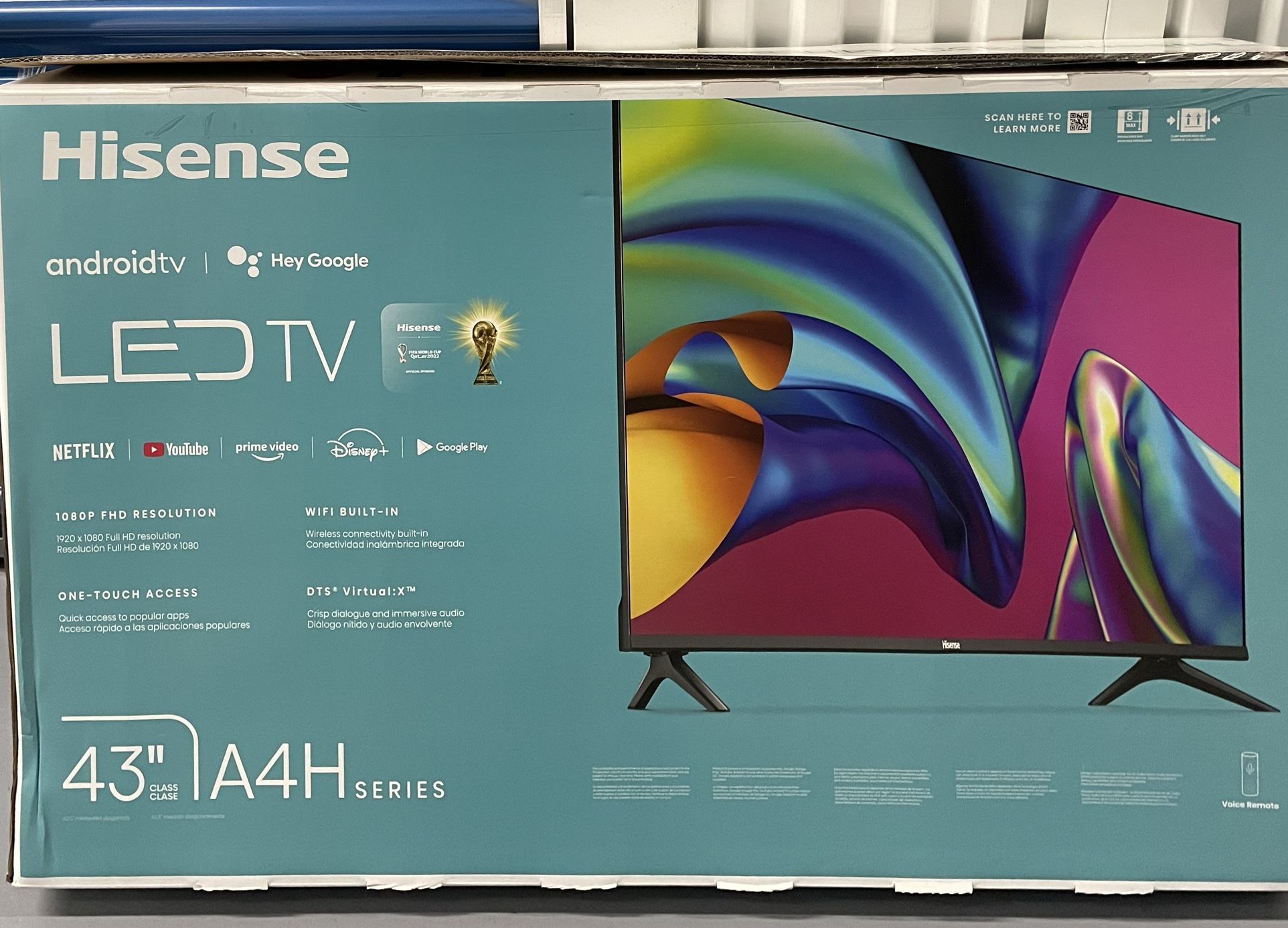 Brand New 43” Hisense LED TV A4H Series