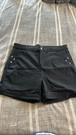 Black High-Waist Denim Shorts