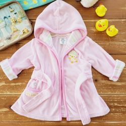 0-9MOS INFANT/BABIES TERRY CLOTH HOODED BATHROBE