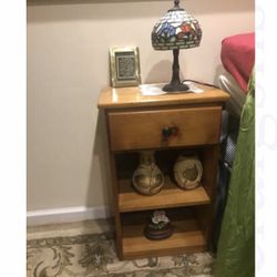 Vintage side table solid wood
