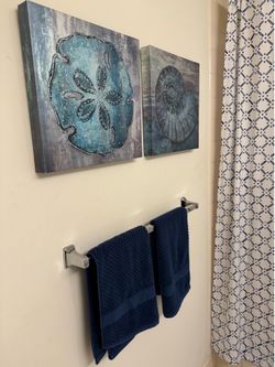 Bathroom decor/ shower curtain