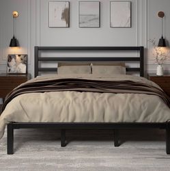 King bed frame with head board new