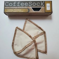 CoffeeSock Reuseable 2 Filters Fits Fellow Stagg X Organic Cotton Made in USA