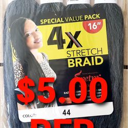 NY Queen corp. KINGSTON Brand 4-pack Braid Hair NEW