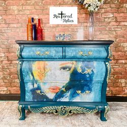 Lady In Blue large Bombay chest