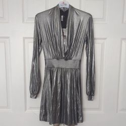 Metallic Silver Dress Size M - Brand New Tags Attached