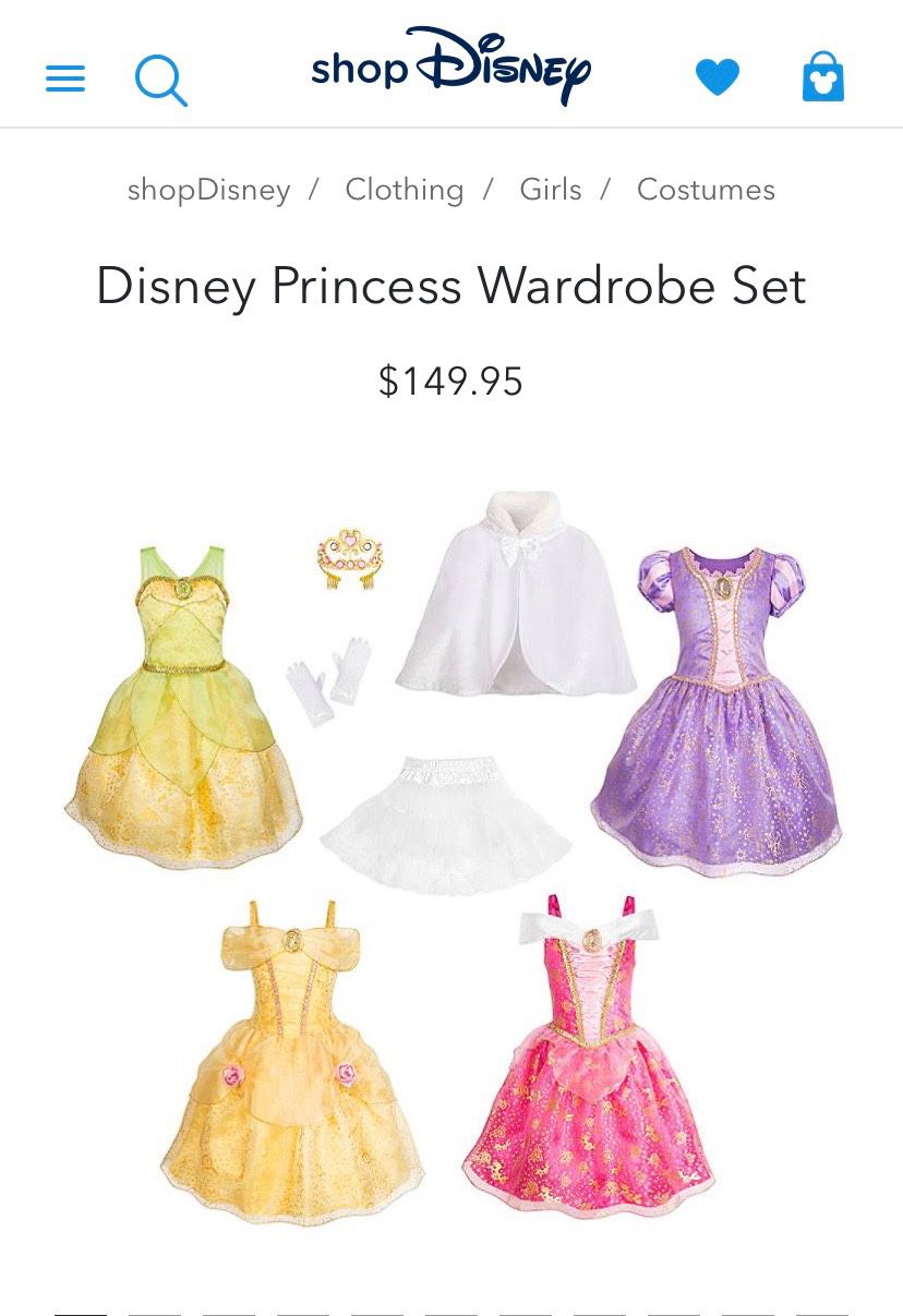 New !! Disney princess wordrobe set