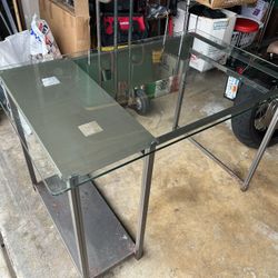 Glass Desk , Obviously Used , Good Condition  $50.00 OBO