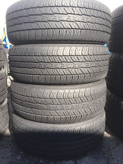 205/60/16 Dunlop set of used tires in great condition 70% tread 175$ plus tax for 4. Installation balance and alignment available but not included.