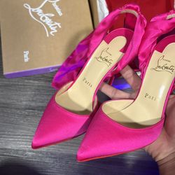 Pink Christian  Louibuiton Red Bottom Heels