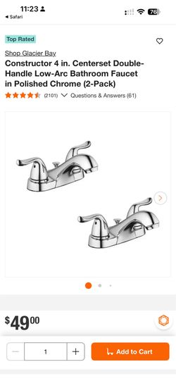 Glacier Bay to handle faucet set